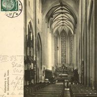 AK Rothenburg Tbr. Kirche St. Jakobskirche innen von 1933 s/ w