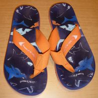 Flip-Flops, Gr. ca. 36, blau-orange
