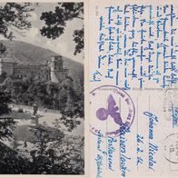 AK Heidelberg, Blick auf Scheffelterrasse und Schloß, Feldpost von 1943 s/ w