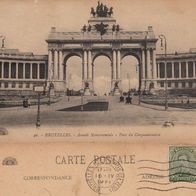 AK Brüssel Arcade Monumentale / Parc du Cinquantenaire s/ w von 1921