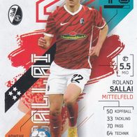 SC Freiburg Topps Match Attax Trading Card 2021 Roland Sallai Nr.155