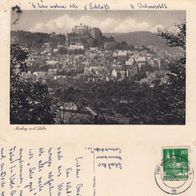 AK Marburg an der Lahn von 1950 Kupfertiefdruck