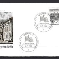 Berlin 1968 500 Jahre Kammergericht Berlin MiNr. 320 FDC gestempelt