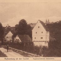 AK Rothenburg ob der Tauber - Topplerschlößchen Kaiserstuhl s/ w - unbenutzt