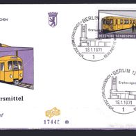 Berlin 1971 Berliner Verkehrsmittel (I): Schienenfahrzeuge MiNr. 384 gestempelt -2-