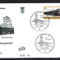 Berlin 1971 Berliner Verkehrsmittel (I): Schienenfahrzeuge MiNr. 379 gestempelt -1-