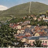 AK Baden-Baden Blick auf Merkur und Bergbahn in Farbe - unbenutzt
