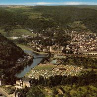 AK Nassau Lahn mit Schwimmbad und Campingplatz in Farbe - unbenutzt