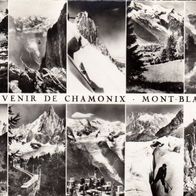 AK Chamonix Mont Blanc Mehrbildkarte s/ w - unbenutzt