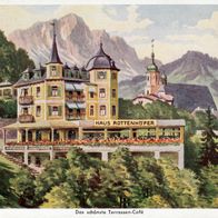 AK Berchtesgaden Das schönste Terrassen-Cafe Haus Rottenhöfer in Farbe - unbenutzt