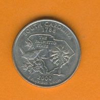 USA 25 Cents Quarter 2000 D. South Carolina