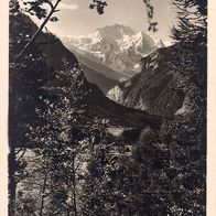 AK Die Jungfrau, Berg Gebirge 4166 mtr. s/ w - unbenutzt