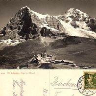 AK Scheidegg Eiger und Mönch Berge Gebirge von 1933