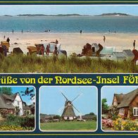 AK Insel Föhr Nordsee Mehrbildkarte in Farbe