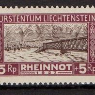 Liechtenstein postfrisch Michel Nr. 78 Rheinnot