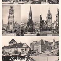 AK Freiburg i. Br. 9-Bildkarte s/ w - unbenutzt