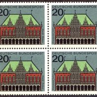 4x Briefmarken Sondermarken Bremen Rathaus postfrisch zusammenhängend