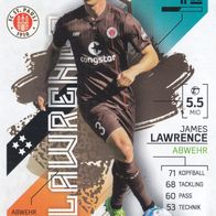FC St. Pauli Topps Match Attax Trading Card 2021 James Lawrence Nr.400