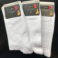 3 Paar Socken Damensocken Größe 35/38 weiß Ergee Classic ohne drückende Naht