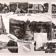 AK Kassel Wilhelmshöhe Mehrbildkarte s/ w von 1957