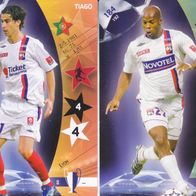 2x Olympique Lyon Panini Trading Card Champions League 2007