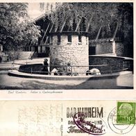 AK Bad Nauheim Saline und Ludwigsbrunnen Brunnen s/ w