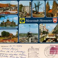 AK Messestadt Hannover Mehrbildkarte von 1985 in Farbe