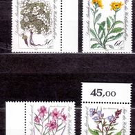 BRD 1983 MiNr 1188-1191 Wohlfahrt gefährdete Alpenblumen postfrisch Randstück