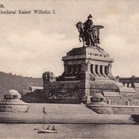 AK Coblenz Rhein Provinzial Denkmal Kaiser Wilhelm I. s/ w - unbenutzt