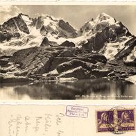 AK Piz Bernina Roseg Berge Gebirge von 1934 Berghaus Fuorcla Surley