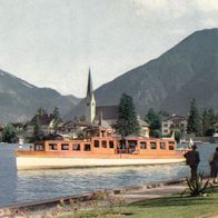 AK Ausflugsschiff Fahrgastschiff auf dem Tegernsee bei Rottach Egern von 1962 farbig