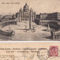 AK Rom Piazza S. Pietro e Colonnato s/ w von 1907