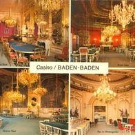 2 AK Baden-Baden Casino innen Mehrbildkarten in Farbe