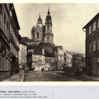 AK große REPRO-Karte Prag Kirche St. Nicholas Carmelite Straße nach 1896 - unbenutzt