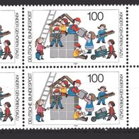 BRD / Bund 1989 Kinder gehören dazu MiNr. 1435 Viererblock postfrisch