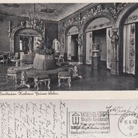 AK Wiesbaden Kurhaus Grüner Salon s/ w Feldpost von 1940