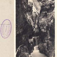 2 AK Partnachklamm Garmisch-Partenkirchen von 1928 s/ w