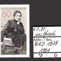 BRD / Bund 1979 100. Geburtstag von Agnes Miegel MiNr. 1001 postfrisch
