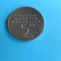 Schweiz 1979 5 Franken Sondermünze Einstein