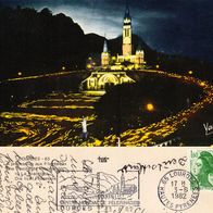 AK Lourdes bei Nacht in Farbe von 1982