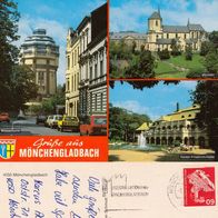 AK Mönchengladbach Mehrbildkarte mit Wasserturm und Autos von 1987 in Farbe