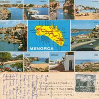 2 AK Insel Menorca Mehrbildkarte und Santuario de Monte Toro von 1972