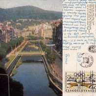 AK Karlovy Vary Karlsbad Blick auf das Tal des Tepla-Flusses von 1968 in Farbe