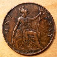 One Penny 1902 Großbritannien