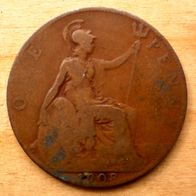 One Penny 1908 Großbritannien