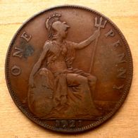 One Penny 1921 Großbritannien