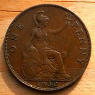 One Penny 1930 Großbritannien