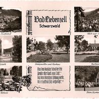 AK Bad Liebenzell Schwarzwald Mehrbildkarte mit Gedicht von 1958 s/ w
