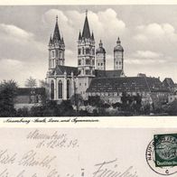 AK Naumburg Saale Dom und Gymnasium von 1939 s/ w