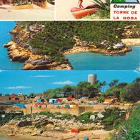 2 AK Campingplatz Camping Mittelmeer Torre de la Mora von 1978 in Farbe